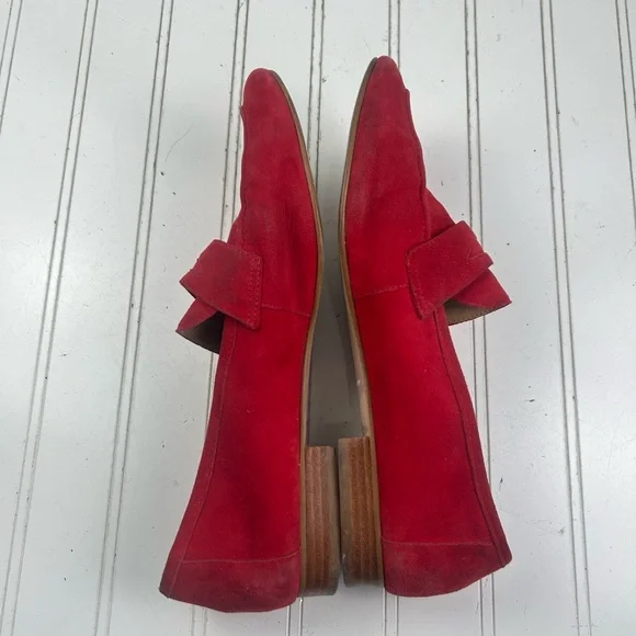 Talbots Red Suede Loafer Flats Womenโs Size 9.5 - Picture 9 of 11